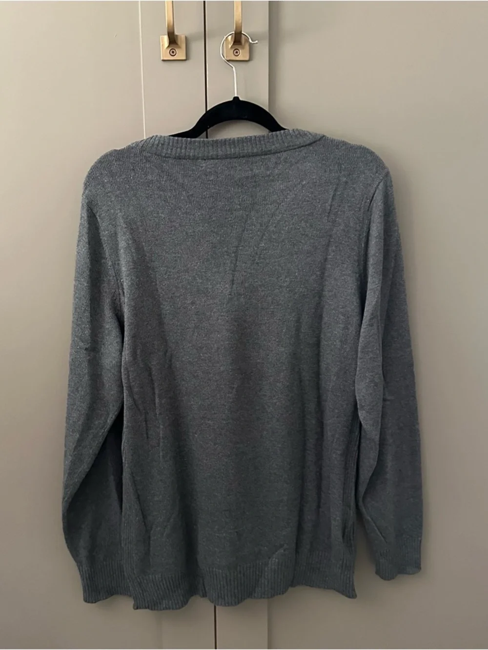 Criquet gray cotton and cashmere sweater Medium